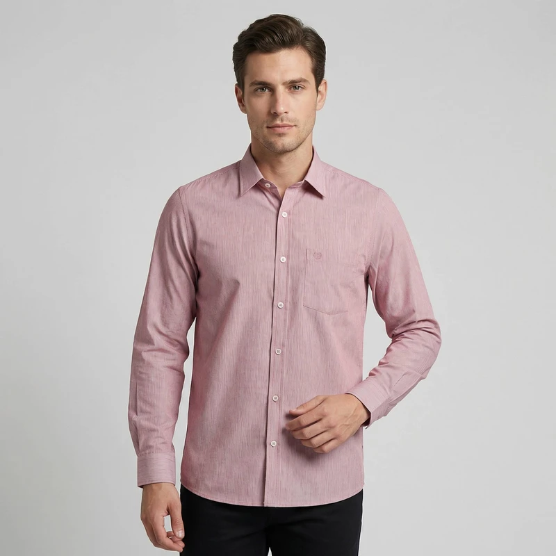 پیراهن آستین بلند یقه برگردان مردانه پاتن جامه مدل 04MR8691