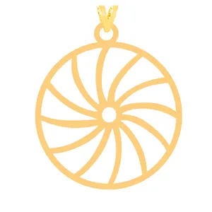 آویز گردنبند طلا 18 عیار زنانه کرابو مدل شکل هندسی کد Kr31624