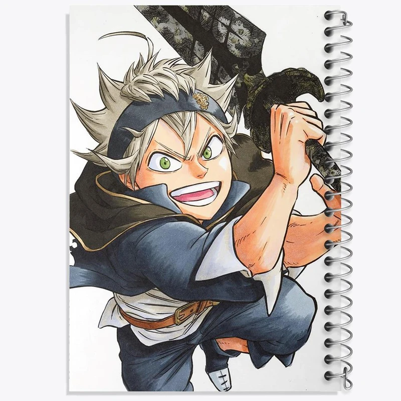 دفتر ژورنال نویسی 50 برگ خندالو مدل نقطه ای طرح آستا انیمه بلک کلاور Black Clover کد 11725