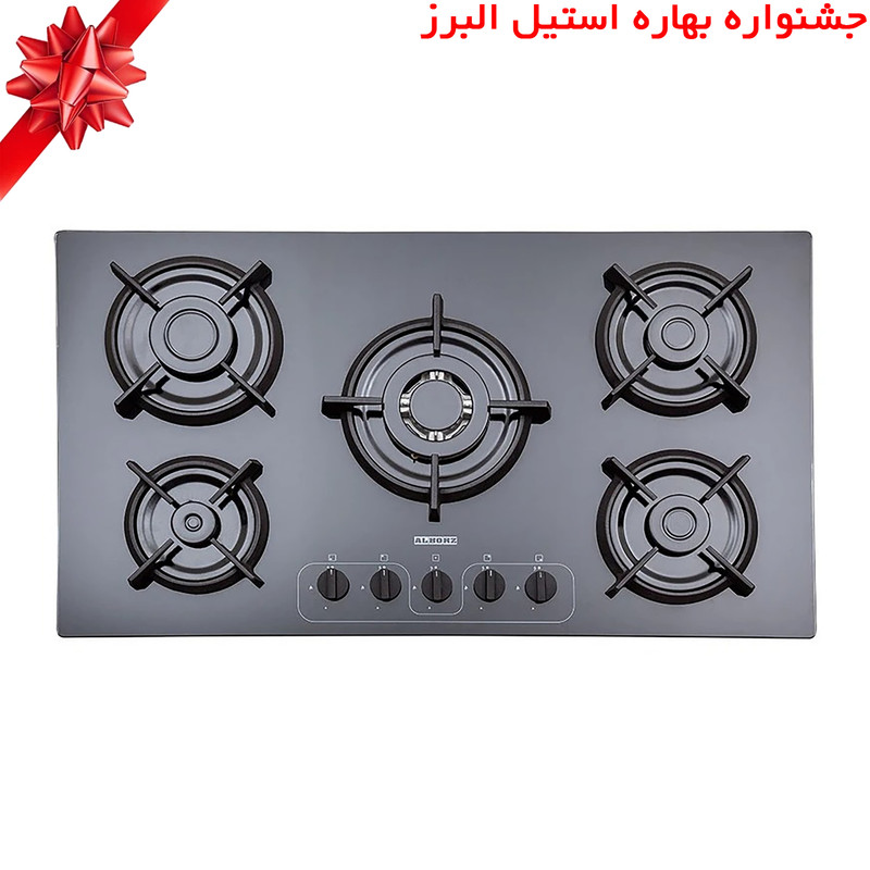 اجاق گاز صفحه ای پنج شعله استیل البرز مدل G5968