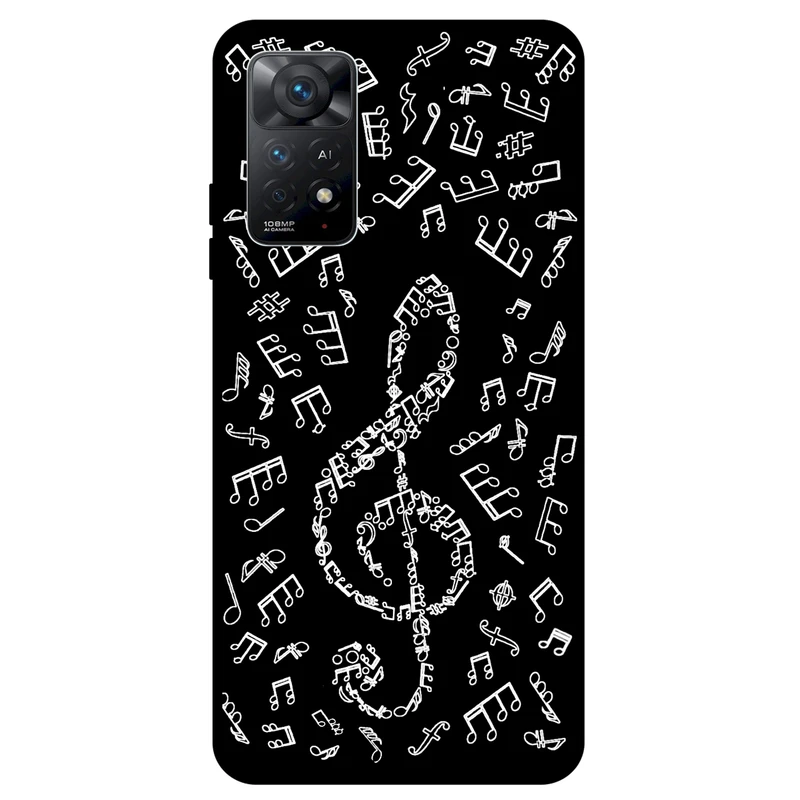 کاور مگافون طرح نوت موسیقی مدل 1370 مناسب برای گوشی موبایل شیائومی Redmi Note 11 Pro 4G / 5G 
