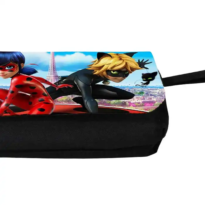 جامدادی مدل دوزیپ طرح دختر کفشدوزکی و پسر گربه ای کد NI314