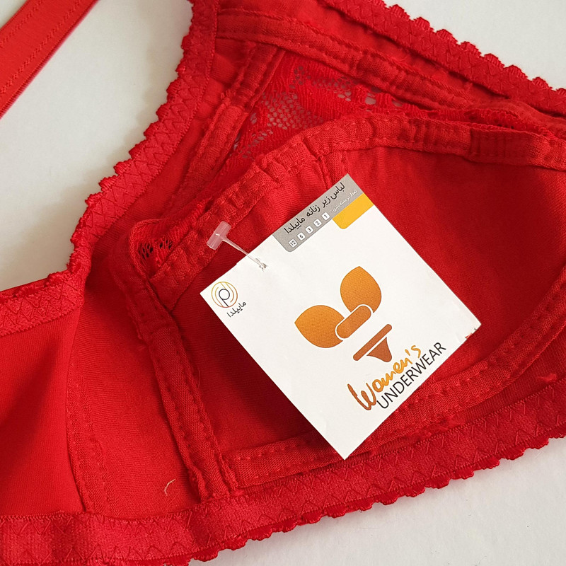 سوتین زنانه ماییلدا مدل بدون فنر کد 5047 رنگ قرمز