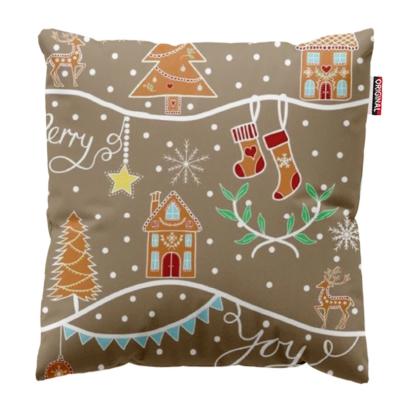کوسن پاد آفرین طرح کریسمس کد 2602 سایز 30*30 سانتی متر