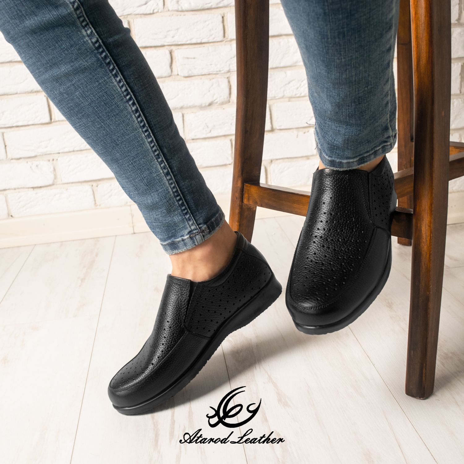 کفش روزمره مردانه چرم عطارد مدل چرم طبیعی کد SH54 -  - 14