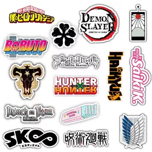 استیکر لپ تاپ و موبایل گوفی طرح اسم های انیمه مدل Anime Names 21 مجموعه 15 عددی