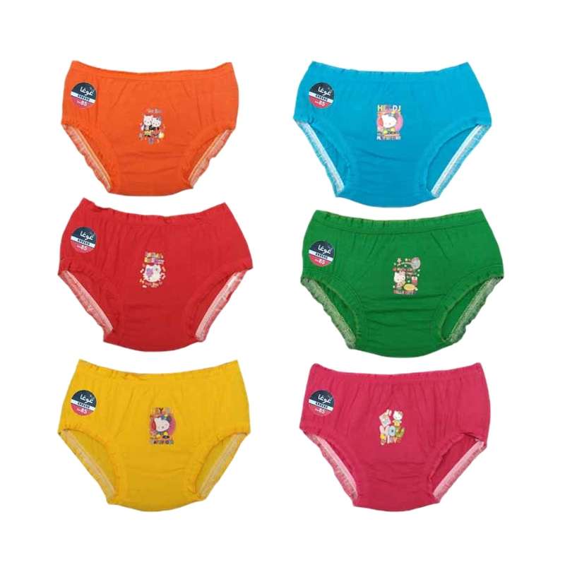 شورت دخترانه غوغا مدل نیم پا کد Oid-052 مجموعه 6 عددی