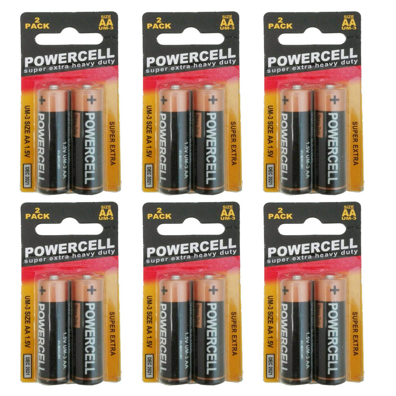 باتری قلمی پاورسل مدل Super Extra Heavy Duty بسته 12 عددی