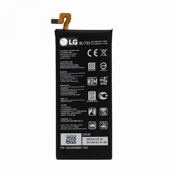 باتری موبایل مدل bL-t33 ظرفیت 2900 میلی آمپر ساعت مناسب برای گوشی موبایل ال جی Q6
