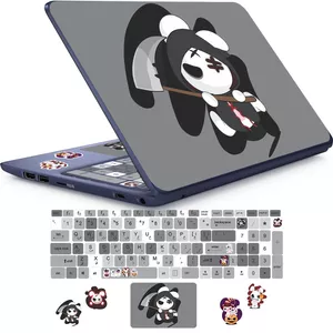 استیکر لپ تاپ راتیانا مدل bad bunny 04 مناسب برای لپ تاپ 15 تا 17 اینچ به همراه برچسب حروف فارسی کیبورد