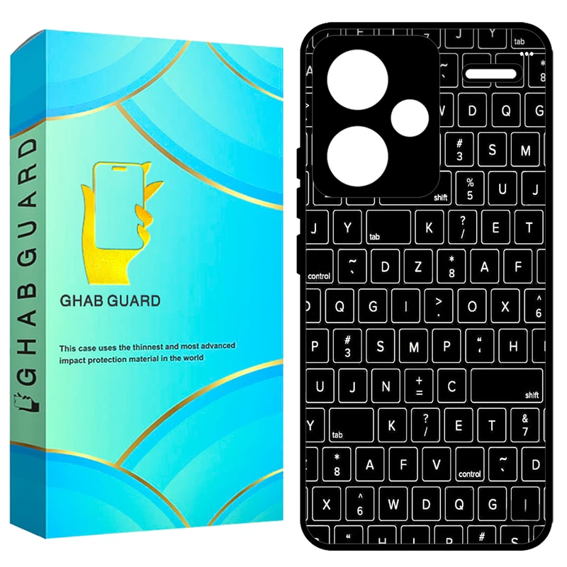 کاور قاب گارد طرح کیبورد مدل GCHPN13PL مناسب برای گوشی موبایل شیائومی Redmi Note 13 Pro Plus