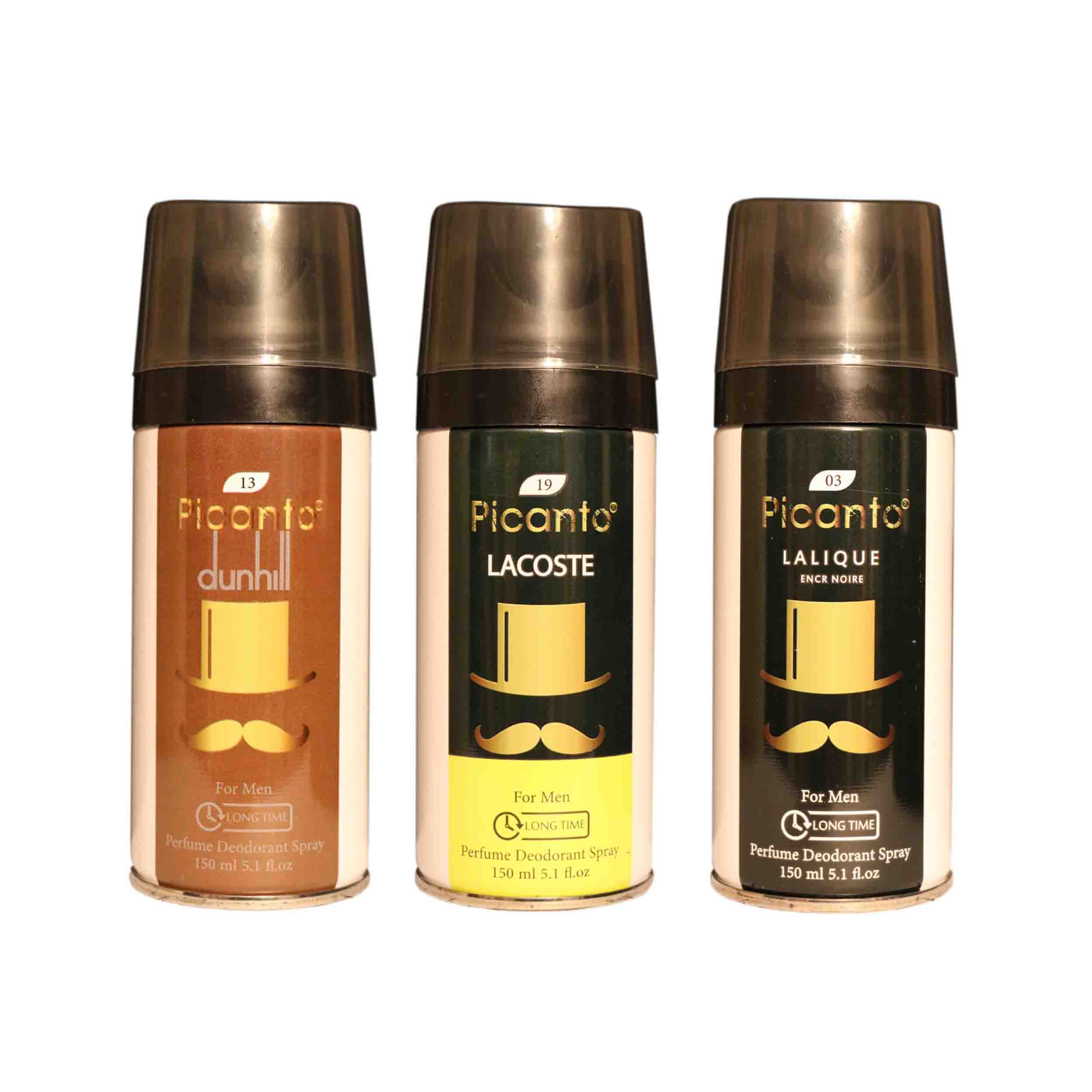 اسپری خوشبو کننده بدن مردانه پیکانتو مدل P32 حجم 150 میلی لیتر مجموعه 3 عددی