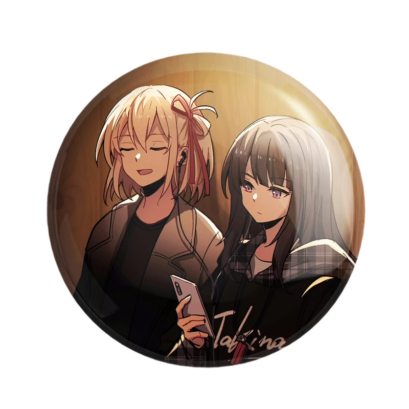 پیکسل خندالو مدل تاکینا و چیساتو انیمه لیکوریس ریکویل Lycoris Recoil کد 22987