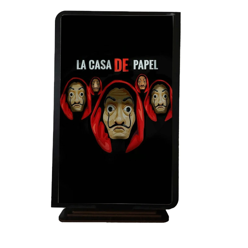 تابلو شاسی رومیزی طرح سریال Money Heist خانه کاغذی مدل nn9