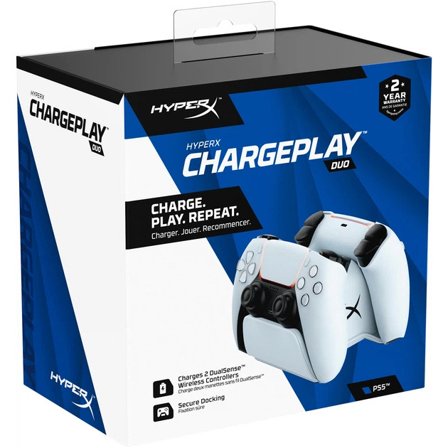 پایه شارژ دسته بازی پلی استیشن 5 هایپر ایکس مدل ChargePlay Duo