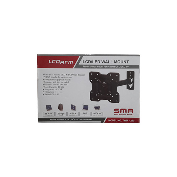 پایه دیواری ال سی دی ارم مدل TW290 مناسب برای سایز 26 تا 55 اینچ