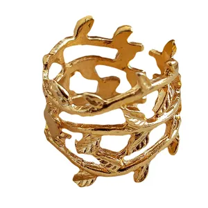 انگشتر زنانه مدل چند برگ کد CH-GOL54