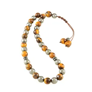 تسبیح مدل سنگ چشم ببر و حدید