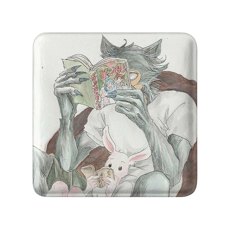 مگنت خندالو طرح لگوشی و هارو انیمه بیستارز مدل مربعی کد 33468