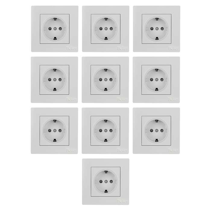 پریز برق ارت دار بکر مدل آسان مجموعه 10 عددی