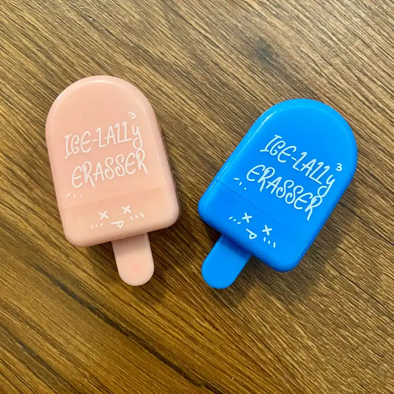 پاک کن طرح بستنی مدل جعبه دار مجموعه 2 عددی