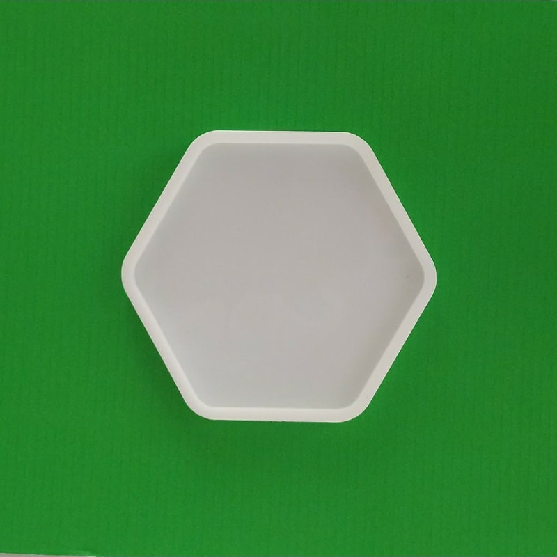 قالب رزین مدل زیرلیوانی طرح 6 ضلعی