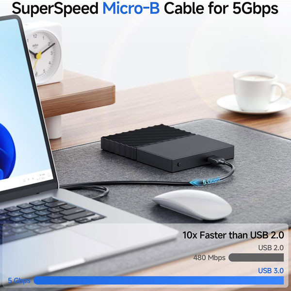 کابل هارد USB 3.0 کی نت پلاس مدل KP-CUAMHDD06 طول 0.5 متر