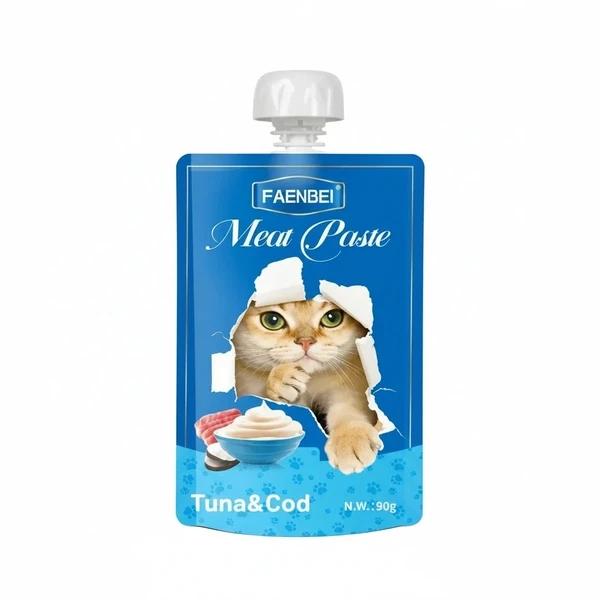 پودینگ گربه فنبی مدل Meat Paste طعم تن و ماهی کاد 90 گرم