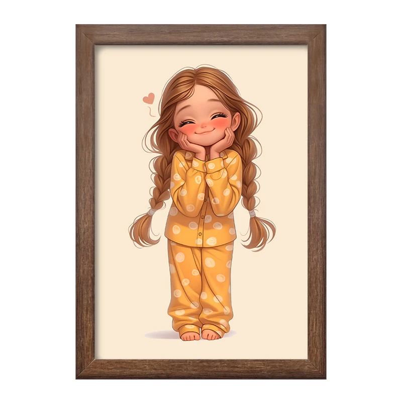 تابلو خندالو طرح دخترانه کیوت کد F6613