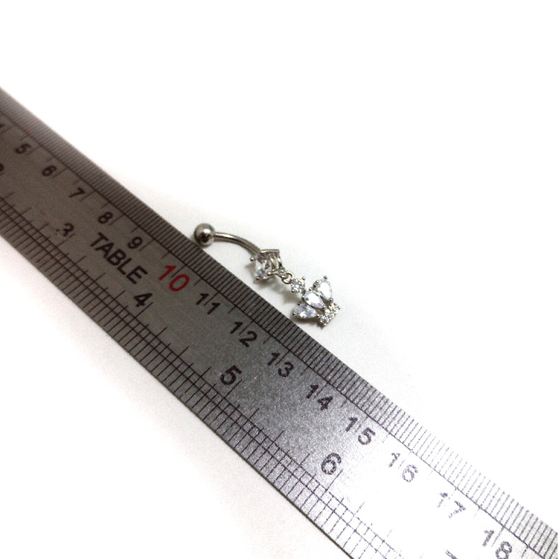 پیرسینگ ناف زنانه مدل تاج 01