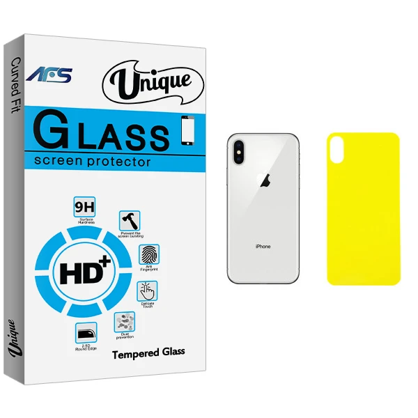 محافظ پشت گوشی ای اف اس مدل Unique Glass مناسب برای گوشی موبایل اپل iPhone X