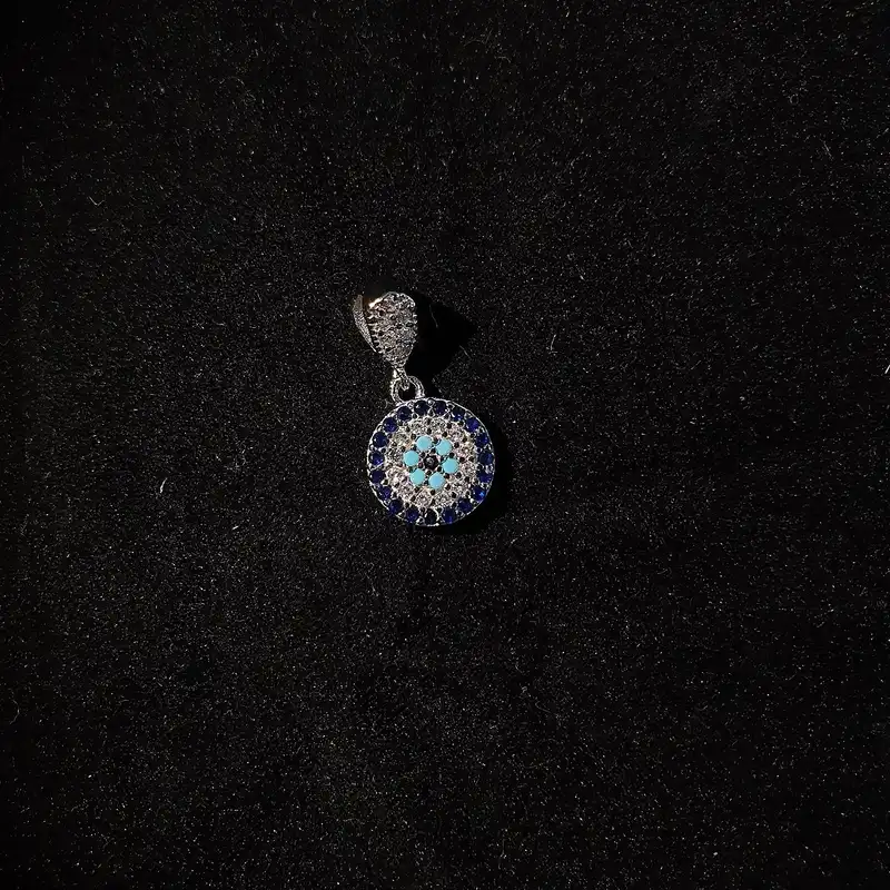 آویز گردنبند نقره زنانه جی تی ای مدل چشم نظر