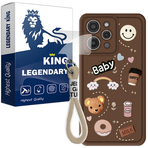 کاور لجندری کینگ مدل B2-Baby-21 مناسب برای گوشی موبایل شیائومی Redmi 12 5G به همراه بندآویز