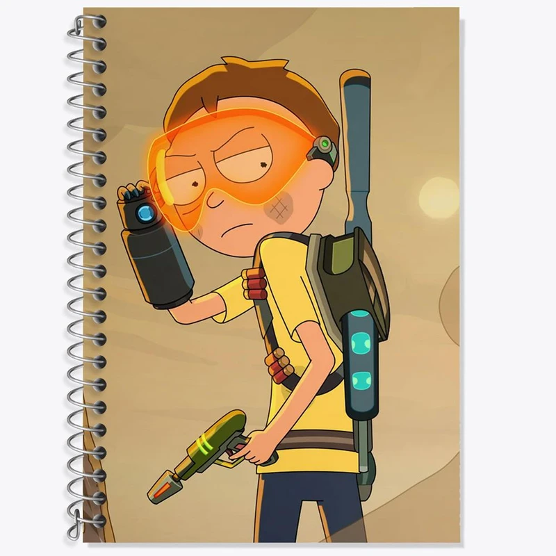 دفتر لغت 50 برگ خندالو مدل انیمیشن ریک و مورتی Rick and Mort کد 26398