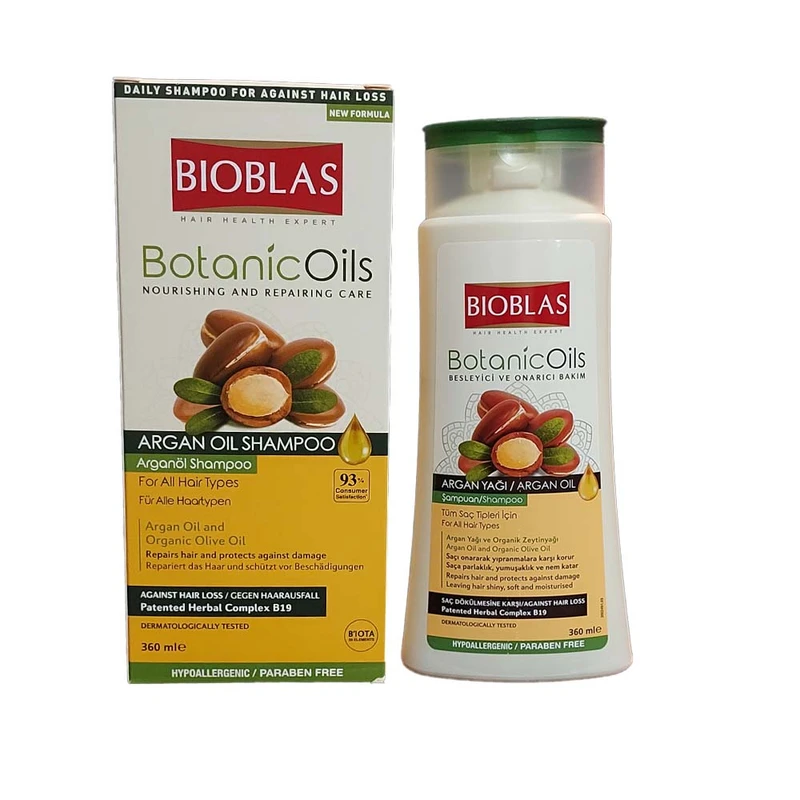 شامپو ضد ریزش مو بیوبلاس مدل آرگان حجم 360 میلی لیتر