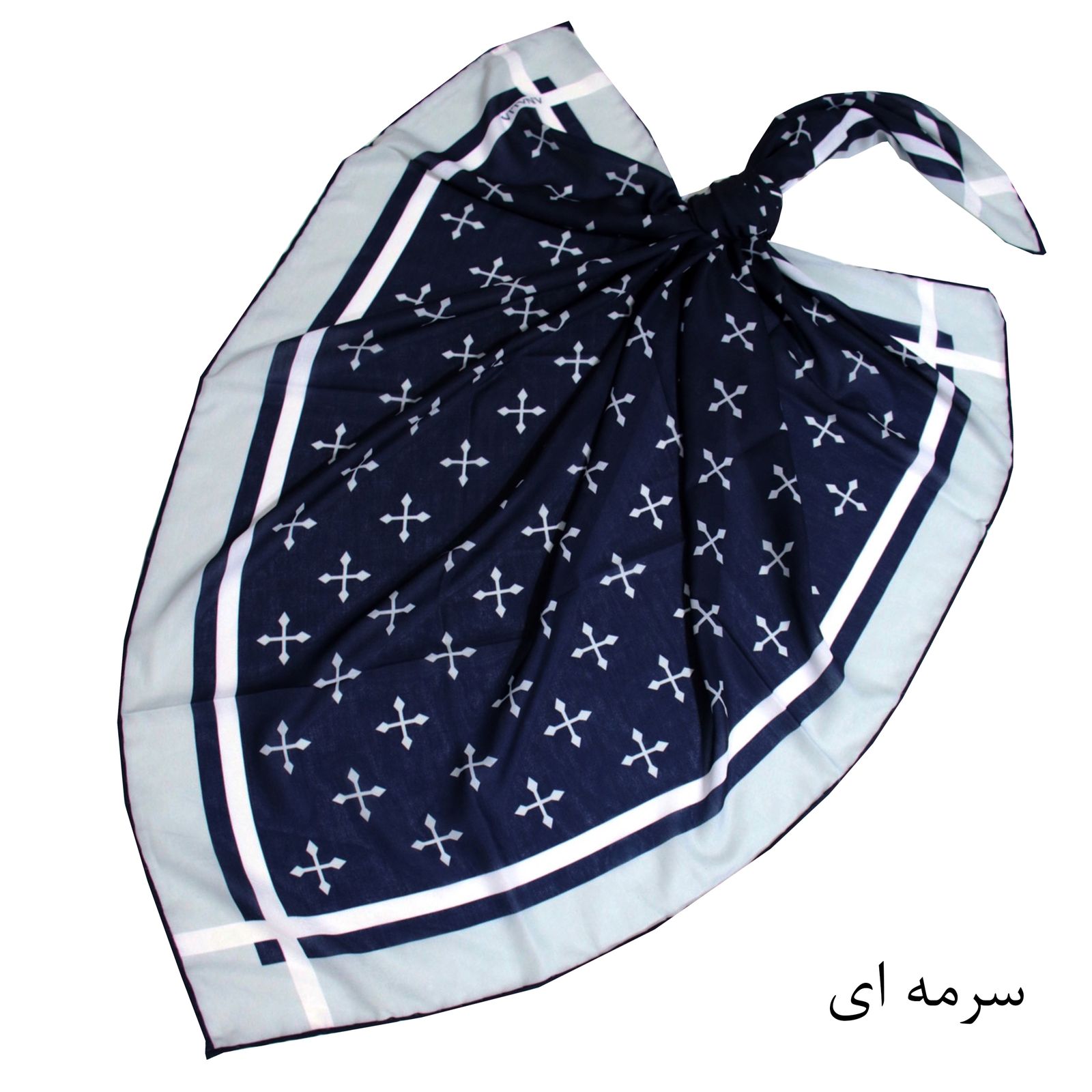 روسری زنانه مدل نخی خنک تابستانه محبوب با پترن ستاره کد ana-7096 -  - 13