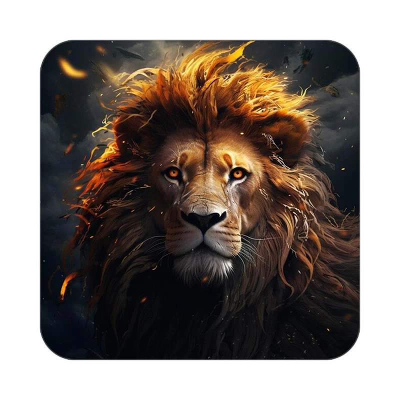 زیر لیوانی کاکتی طرح شیر مدل mp23513