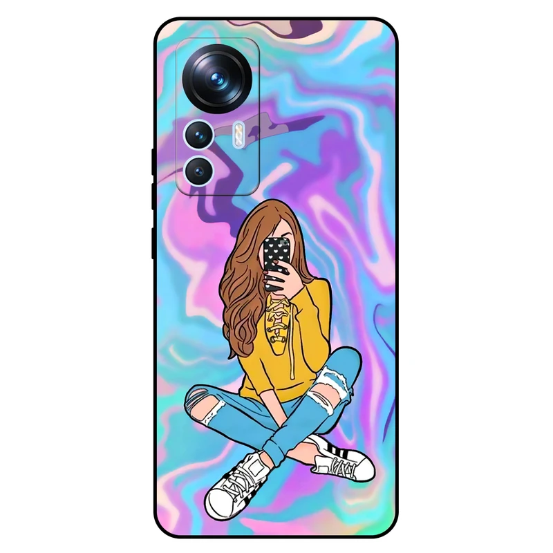 کاور مگافون طرح دخترانه مدل 7592 مناسب برای گوشی موبایل شیائومی 12T  