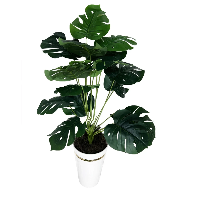 گلدان به همراه گل مصنوعی مدل انجیری 18bargi