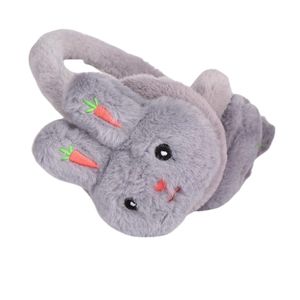 گوش گیر دخترانه مدل خرگوش پشمی رنگ طوسی