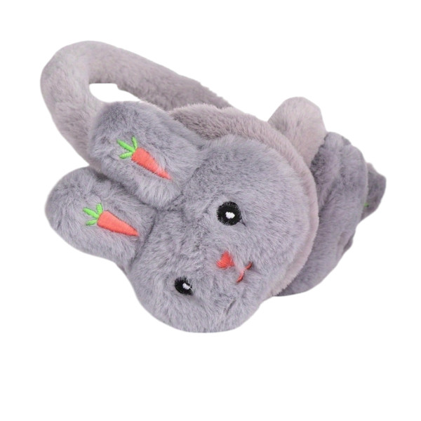 گوش گیر دخترانه مدل خرگوش پشمی رنگ طوسی