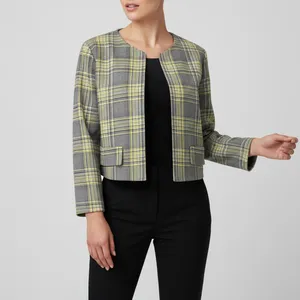 کت زنانه مدل چهارخونه تارتان کد AK1418 