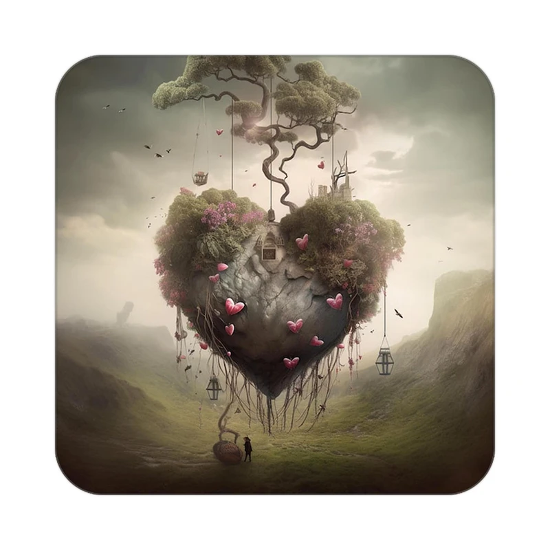 زیر لیوانی کاکتی مدل عاشقانه کد mp11524