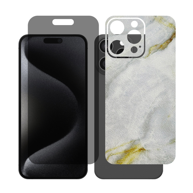 محافظ صفحه نمایش حریم شخصی گلس مدل Together مناسب برای گوشی موبایل اپل iPhone 15 Pro Max به همراه برچسب پوششی پشت گوشی