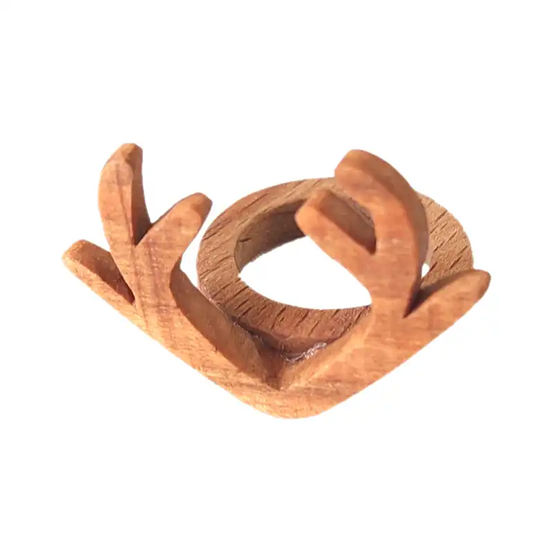 انگشتر مدل دست ساز چوبی شاخ گوزن کد 1008