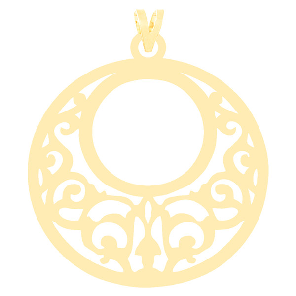 آویز گردنبند طلا 18 عیار زنانه کرابو طرح اسلیمی مدل Kr3405