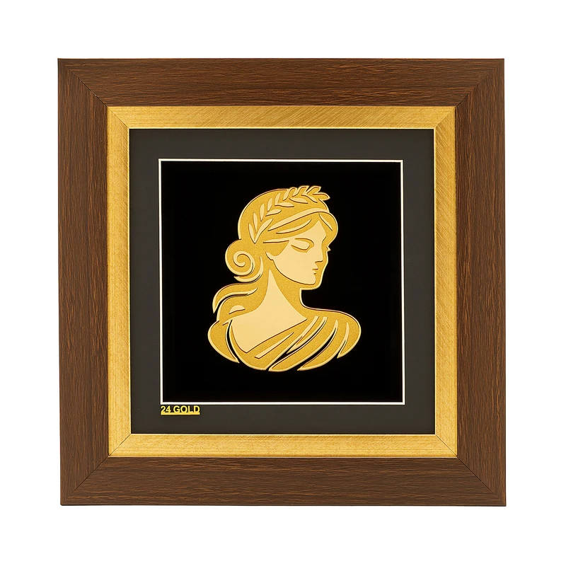 تابلو طلاکوب آلتین هنر بزازیان مدل فرشته نماد ماه شهریور