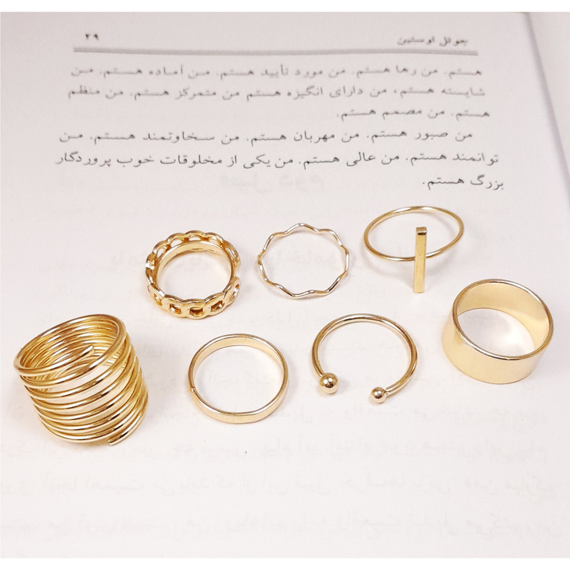 انگشتر زنانه مدل کد Rns37 مجموعه 7 عددی