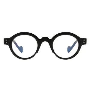 فریم عینک طبی گرد مدل SZ2003 Obsidian مناسب برای صورت گرد و بیضی