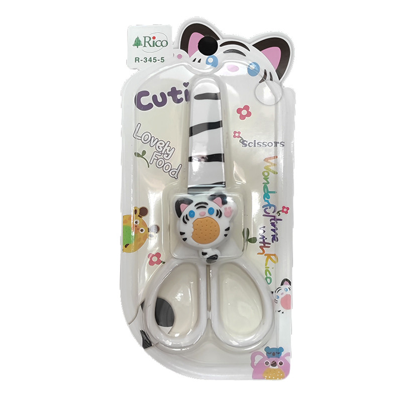 قیچی ریکو مدل ساده طرح گربه راه راه